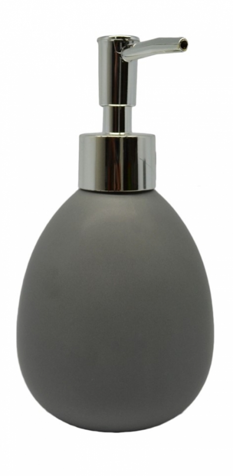 Σαπουνοθήκη dispenser κεραμική σε γκρι ματ χρώμα 9x9x17