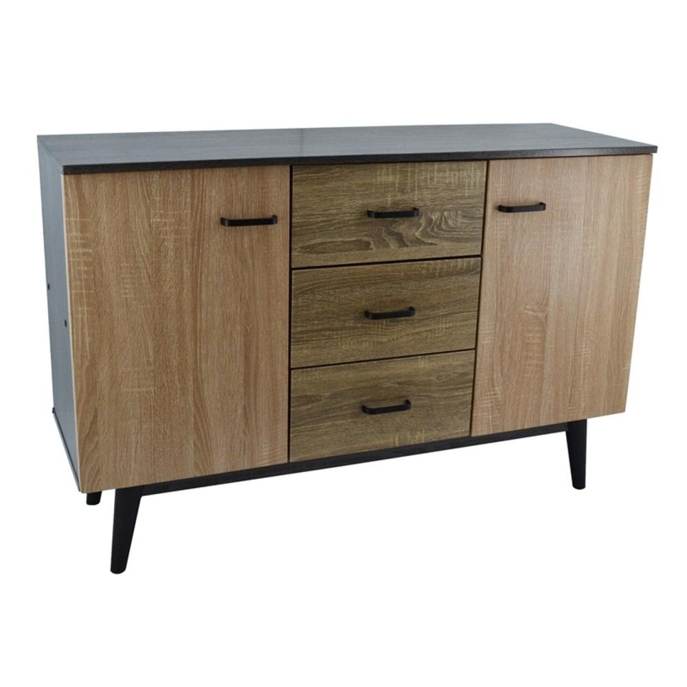Μπουφές σε χρώμα καφε/μαύρο 120x38x80