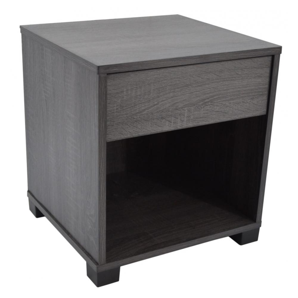 Κομοδίνο με ένα συρτάρι χρώμα γκρι 40x36x44