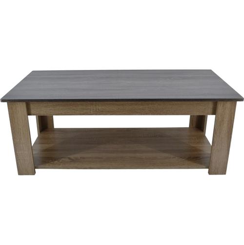Τραπέζι σαλονιού σε χρώμα γκρι/καφέ 120x60x45