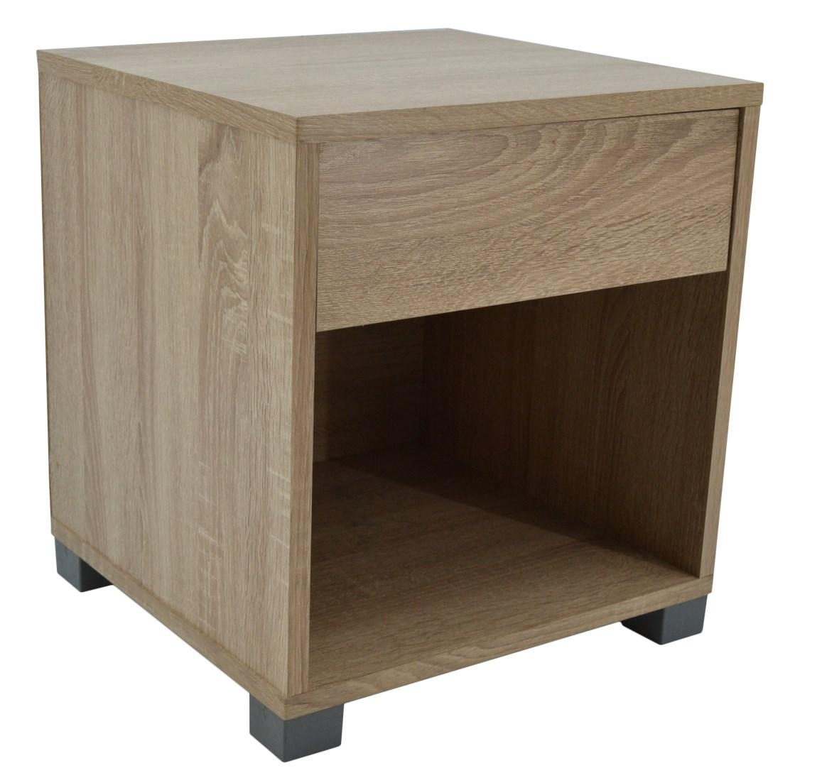 Κομοδίνο με ένα συρτάρι χρώμα φυσικό 40x36x44