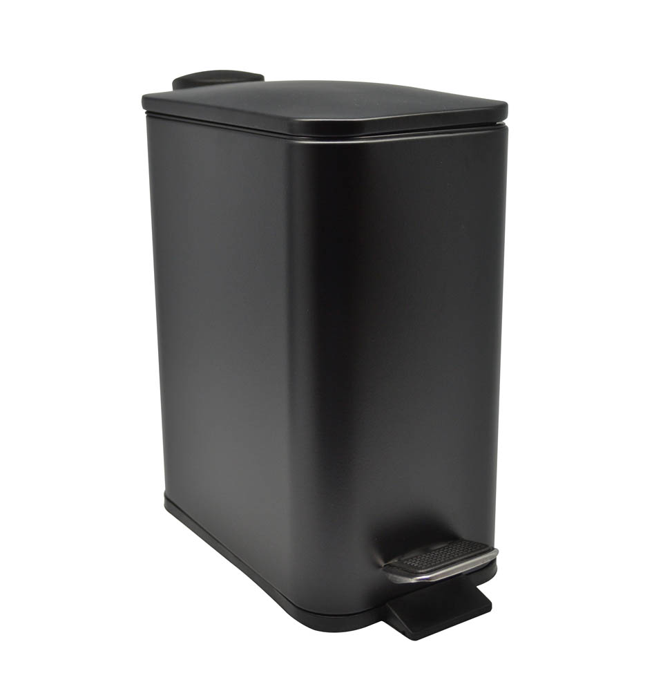 Κάδος απορριμάτων από INOX σε μαύρο χρώμα 14x28x29
