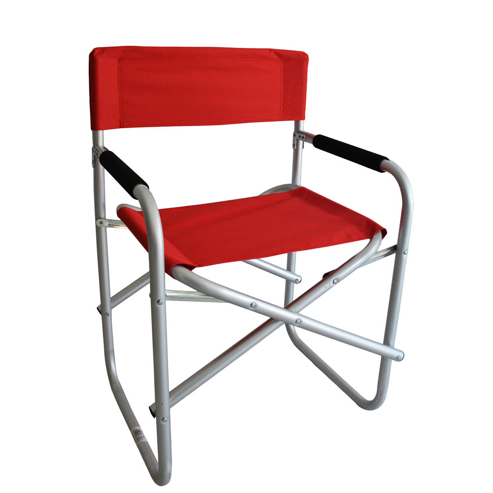 Καρέκλα σκηνοθέτη από αλουμίνιο/ύφασμα σε κόκκινο χρώμα 47x55x78