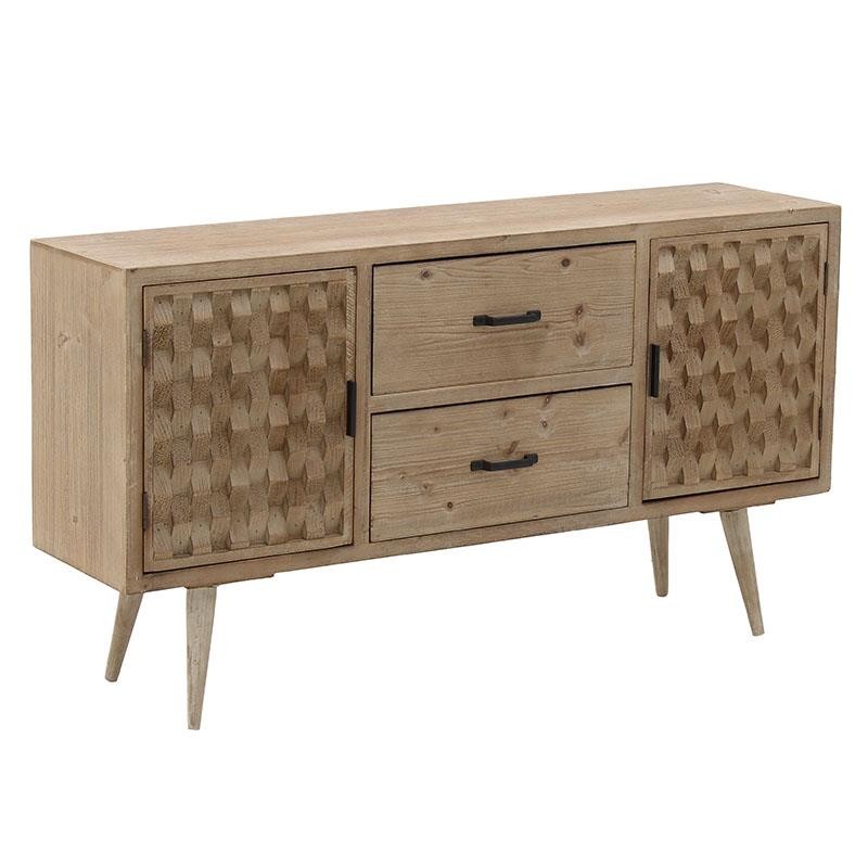 Μπουφές «INART» ξύλινη σε φυσικό-μπεζ χρώμα 122,5x30x65