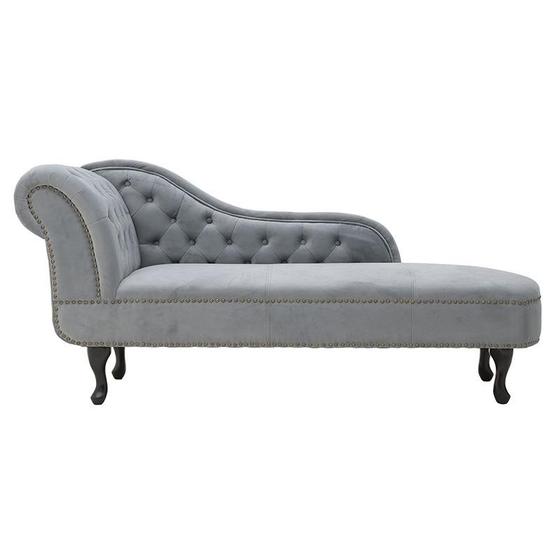 Ανάκλινδρο βελούδινο σε γκρι χρώμα 175x60x80