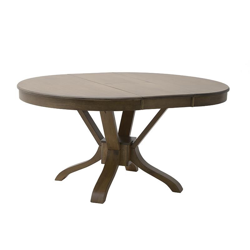 Τραπέζι οβάλ ξύλινο σε καφέ χρώμα 160x125x80