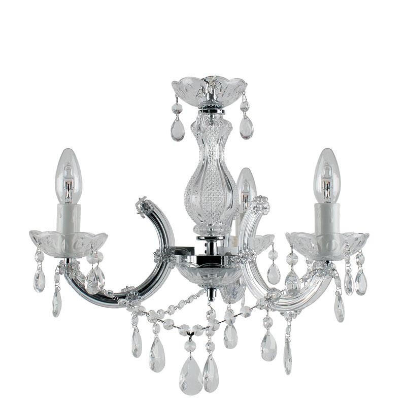 Τρίφωτο φωτιστικό από διάφανο plexi glass Φ42×44