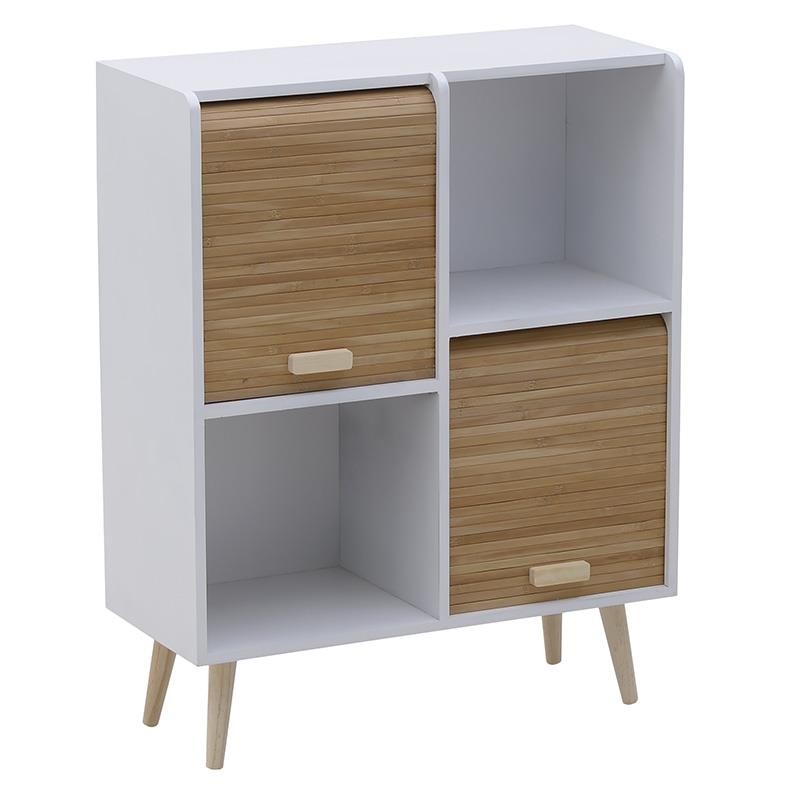 Ντουλάπι ξύλινο σε λευκό-φυσικό χρώμα 59x25x74
