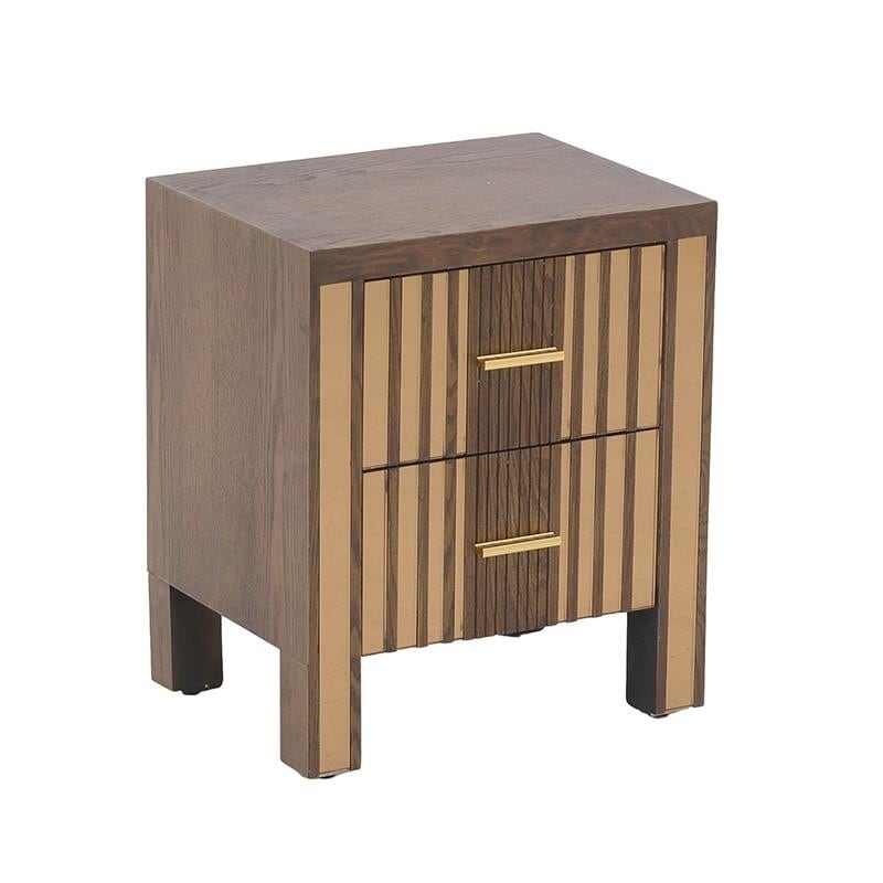 Κομοδίνο ξύλινο σε χρώμα φυσικό/μπεζ 40x30x47