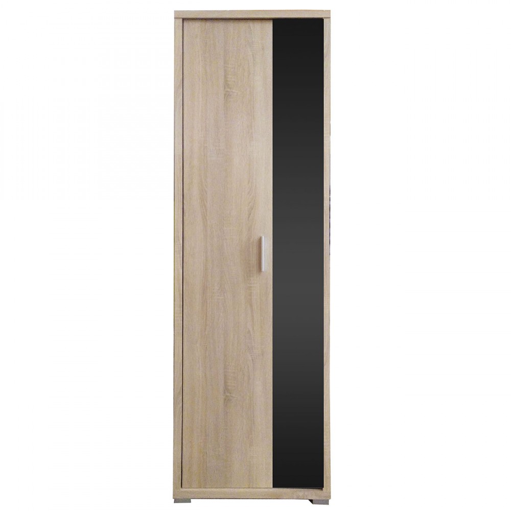Ντουλάπα “LAURA” σε χρώμα σονόμα-μαύρο 66x35x208,8