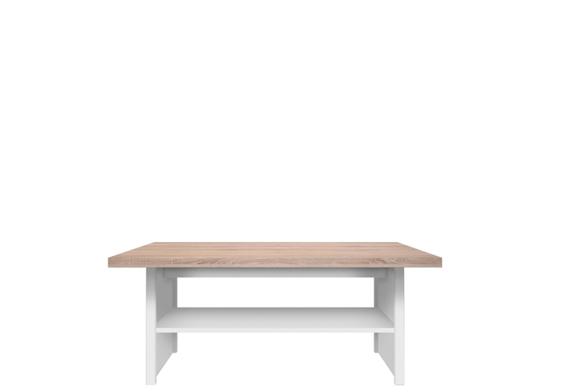 Τραπέζι σαλονιού “LAW” σε χρώμα λευκό-σονόμα 115x55x48