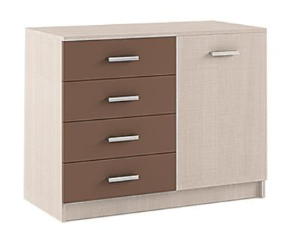 Συρταριέρα-ντουλάπι “CROSS” σε χρώμα latte/moka 95x47x75