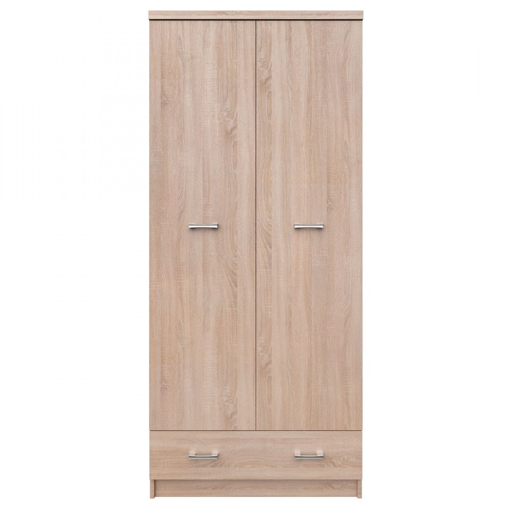 Ντουλάπα “TOP MIX” δίφυλλη σε χρώμα δρυς 80x57x183