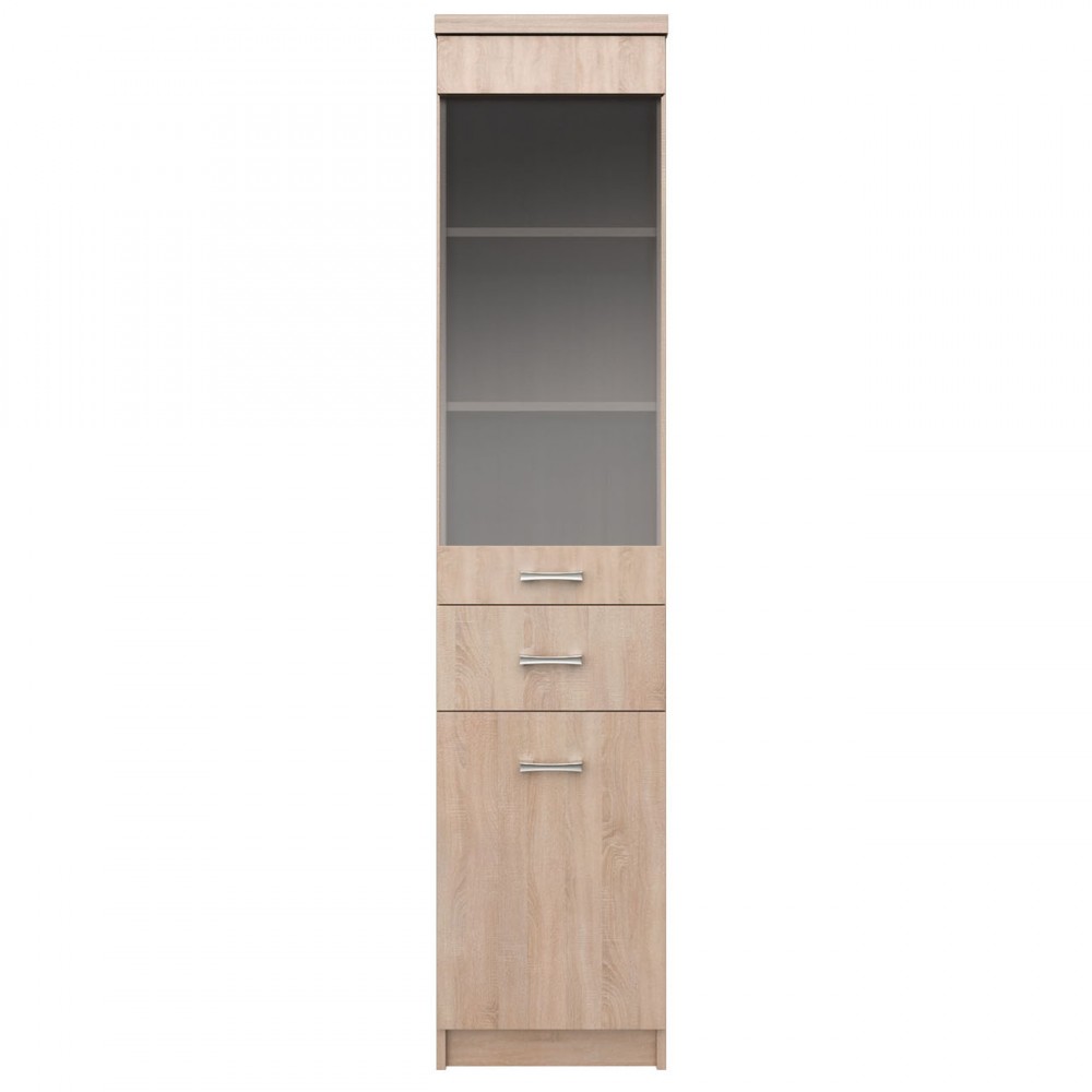 Βιτρίνα “TOP MIX” χρώματος σονόμα-δρυς 40x33x183