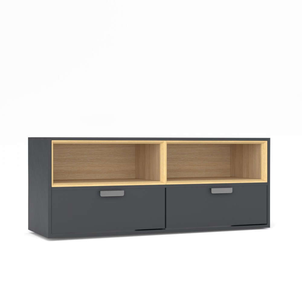 Έπιπλο TV «ARTE» σε χρώμα γραφίτης-σονόμα 120x40x50