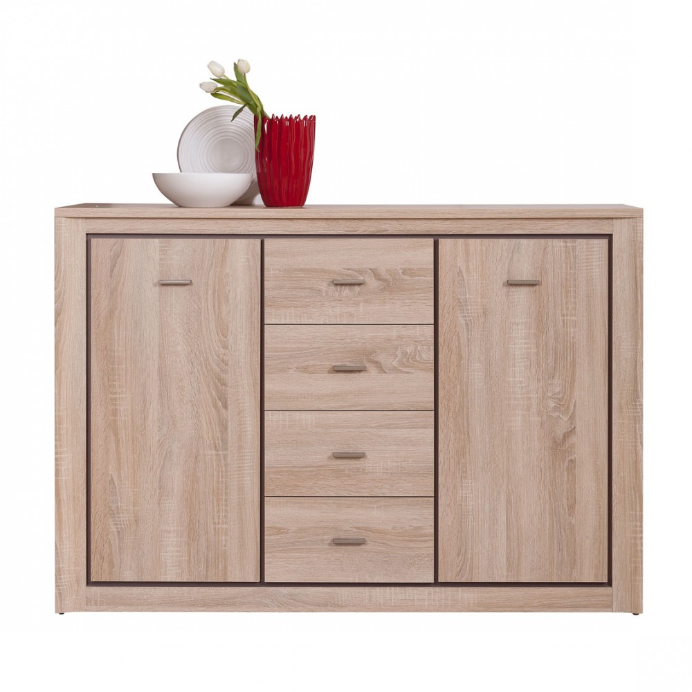 Μπουφές «LARSA» σε χρώμα σονόμα-δρυς 137x43x96