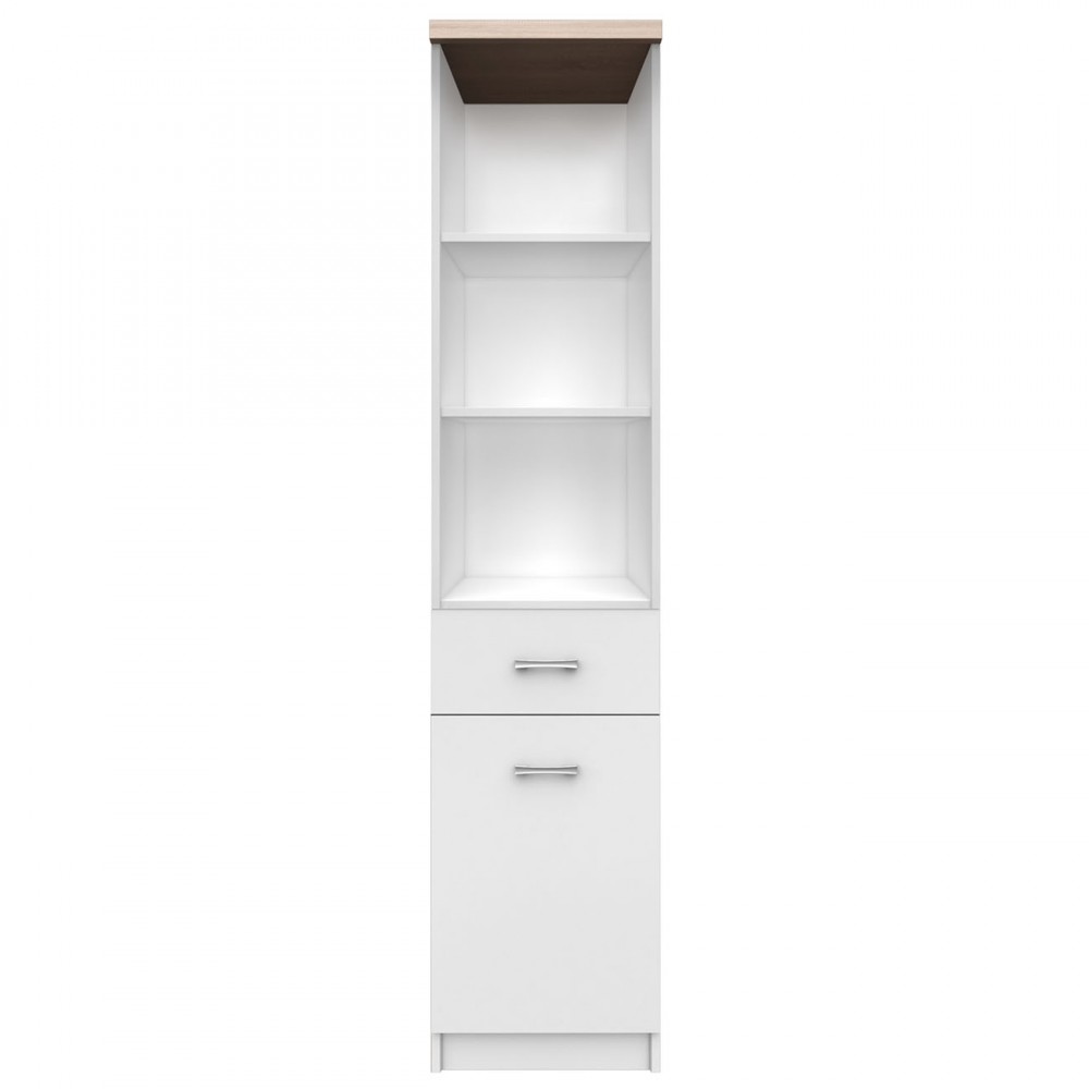 Ραφιέρα «ΤOP MIX» σε χρώμα σονόμα-λευκό 40x33x183