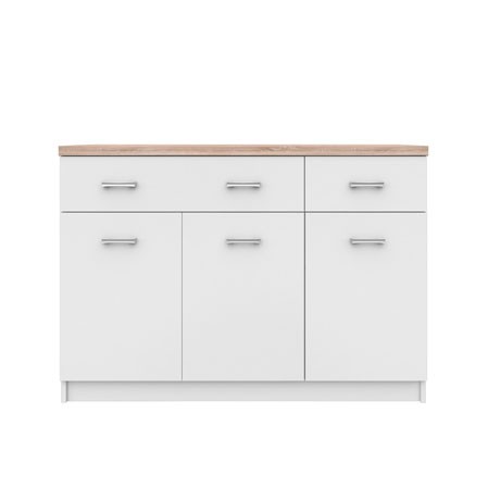 Μπουφές “TOP MIX” σε χρώμα σονόμα-λευκό 120x33x85
