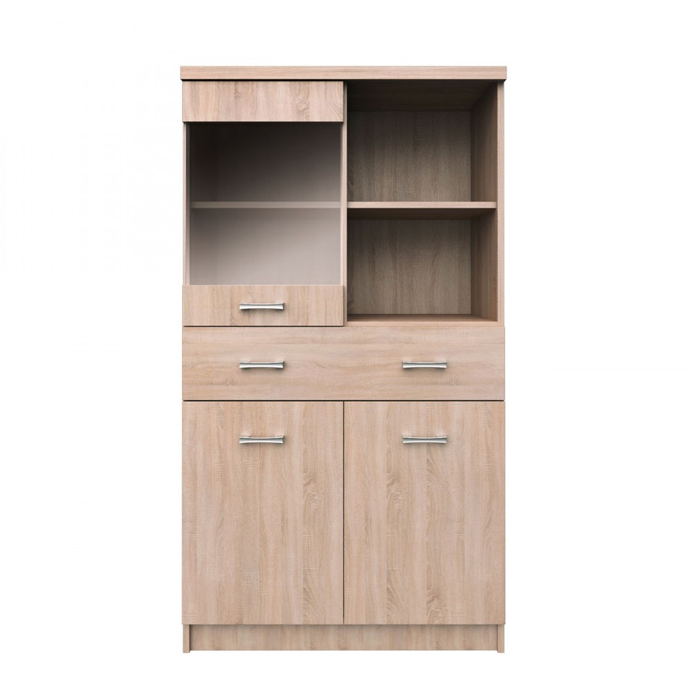 Βιτρίνα “TOP MIX” σε χρώμα σονόμα 80x33x145