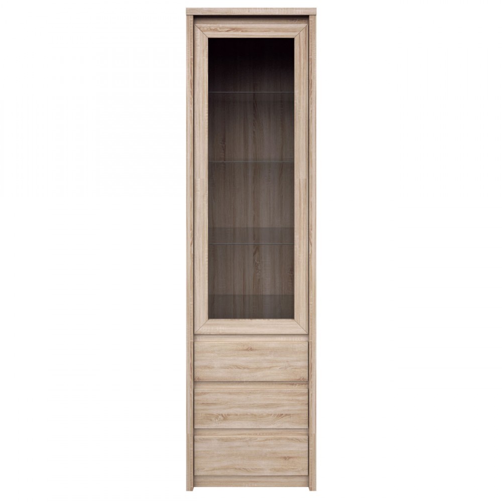 Βιτρίνα “NORTON” σε χρώμα σονόμα-δρυς 57x44x210