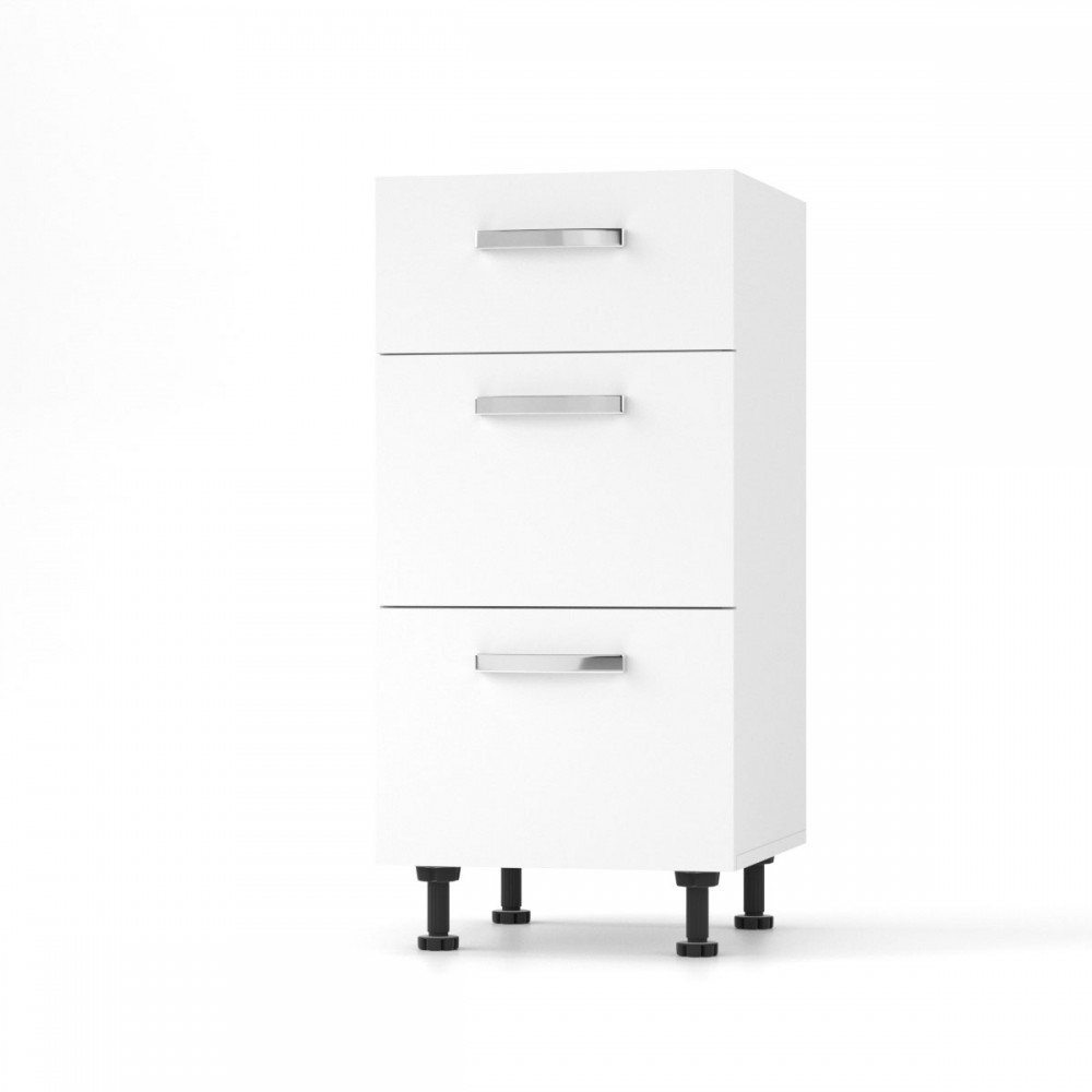 Κάτω συρταριέρα κουζίνας “CHARLOTΤE” σε λευκό χρώμα 40×46.5×82