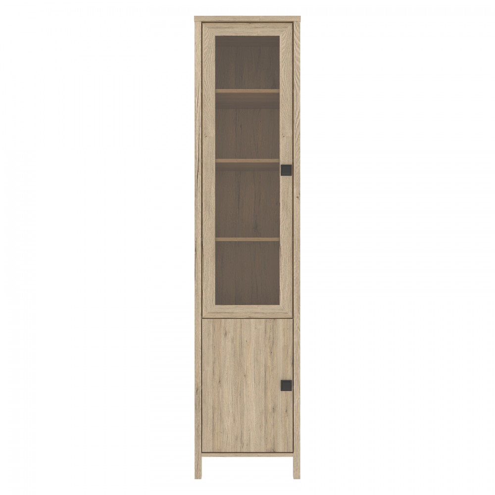 Βιτρίνα “MAROCCO” χρώμα δρυς-san remo 48.3x37x210