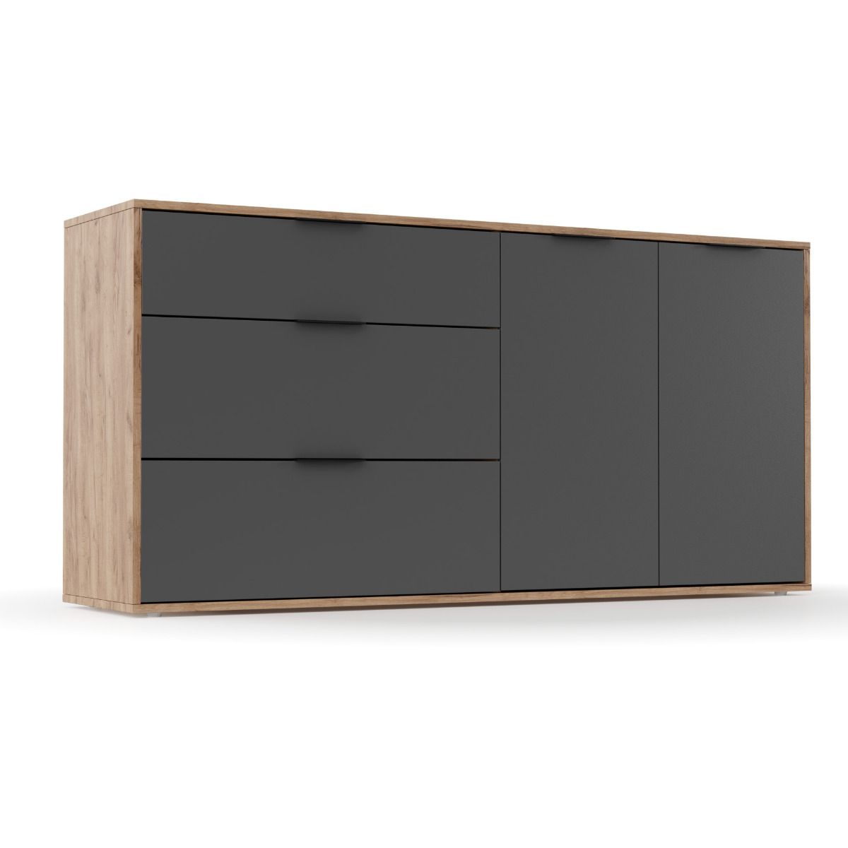 Μπουφές “NITRO” σε γραφίτη-φυσικό χρώμα 160x40x80