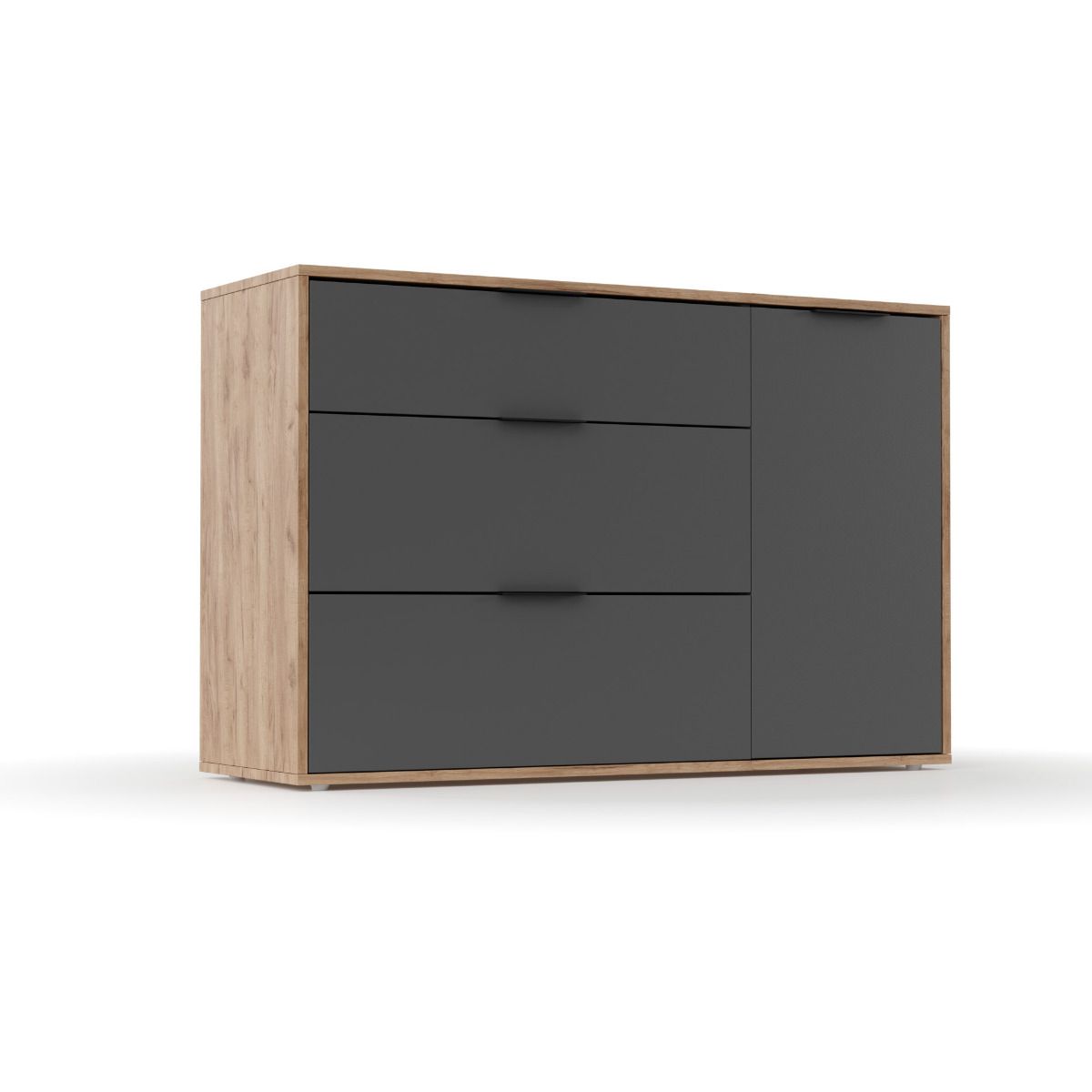 Μπουφές “NITRO” σε γραφίτη-φυσικό χρώμα 120x40x80