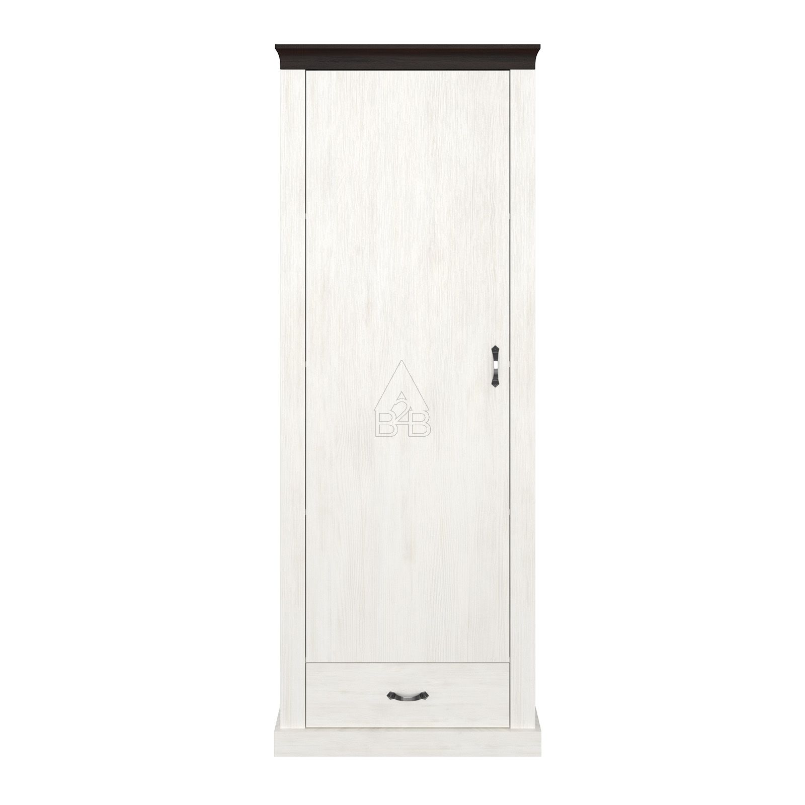Ντουλάπα “LAVENDA” μονόφυλλη από MDF σε λευκό χρώμα 75x44x200