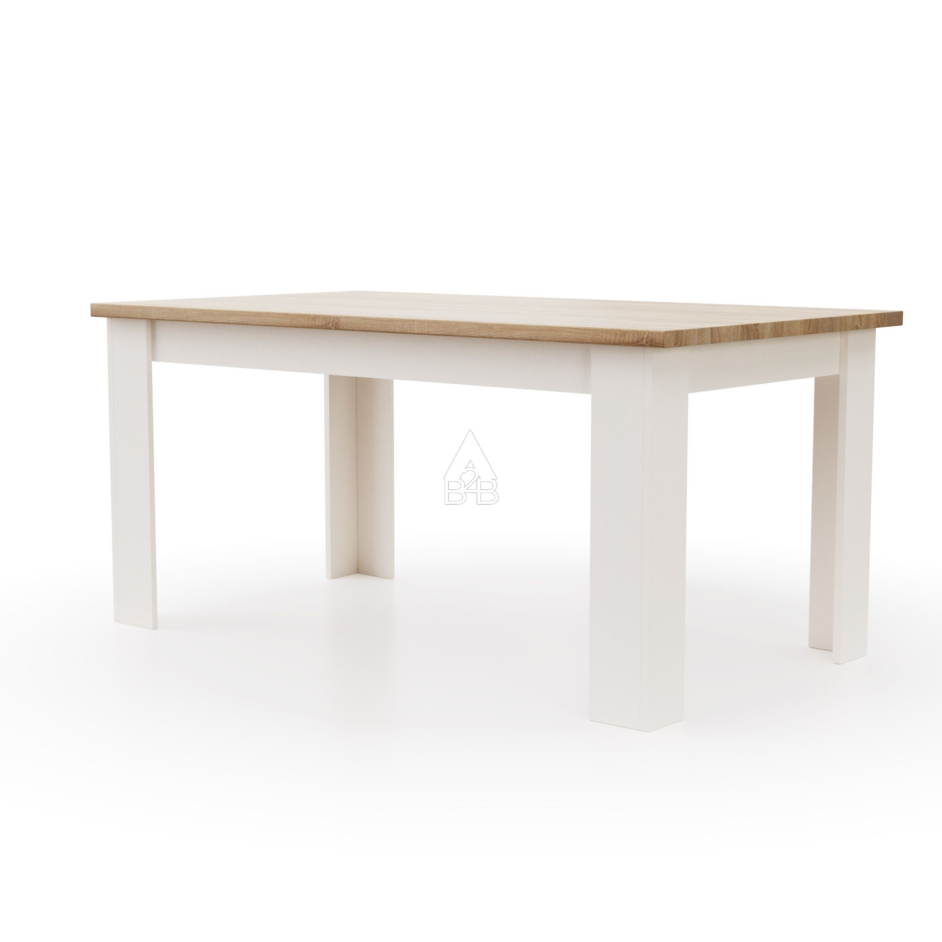 Τραπέζι κουζίνας “VERNE” ανοιγόμενο σε λευκό-σονόμα χρώμα 161x91x75