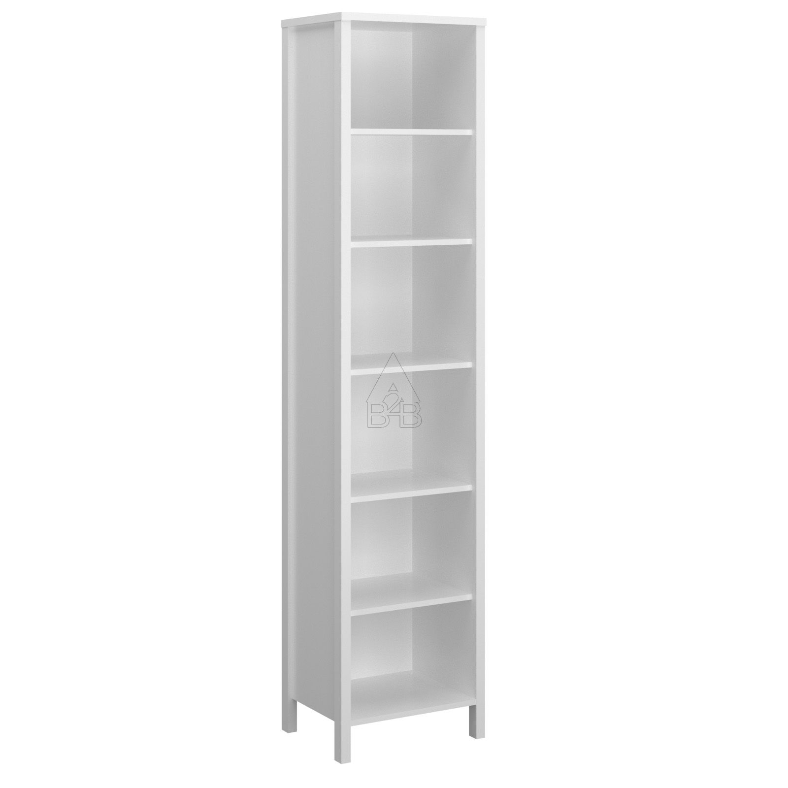 Βιβλιοθήκη “MAROCCO REG” σε λευκό χρώμα 48x37x210