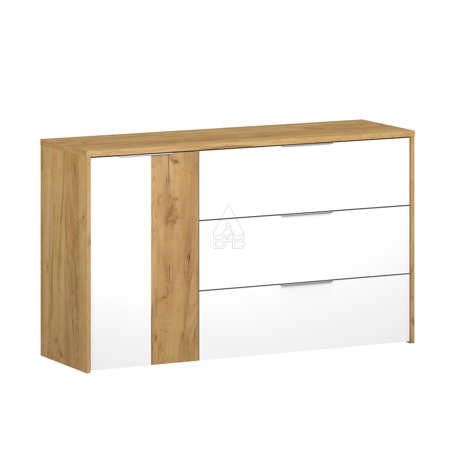 Μπουφές “AVANTI” σε χρυσό δρυς-λευκό χρώμα 140x42x83