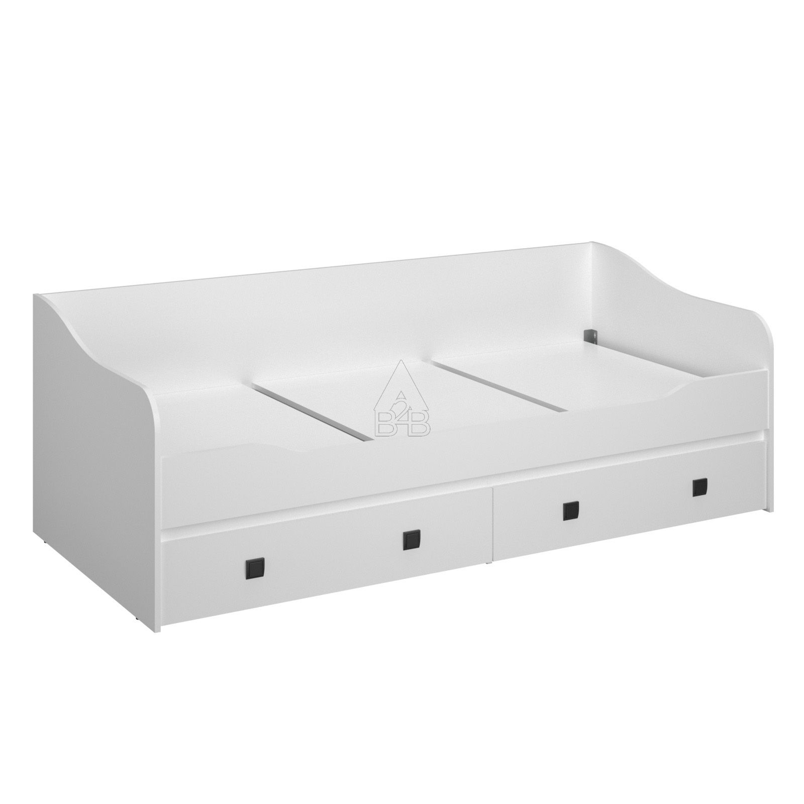 Κρεβάτι "MAROCCO" μονό με αποθηκευτικό χώρο σε λευκό χρώμα 90x200