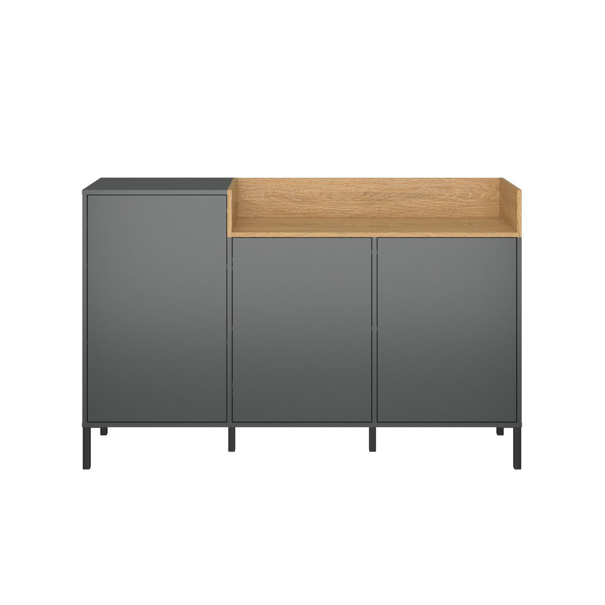 Μπουφές “BERIL” σε ανθρακί/χρυσό δρυς χρώμα 155.1x42x98.6