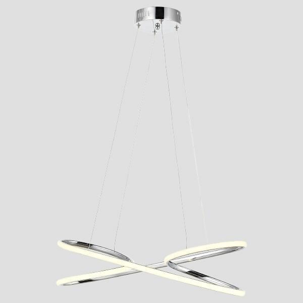 Φωτιστικό οβάλ σε χρώμα νίκελ LED 40W 670x200x200