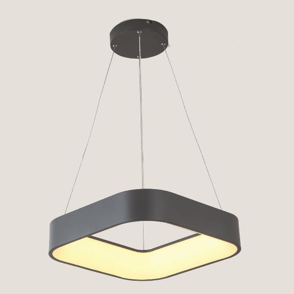 Φωτιστικό τετράγωνο σε χρώμα γκρί LED 40W 3000Κ 60x60x15