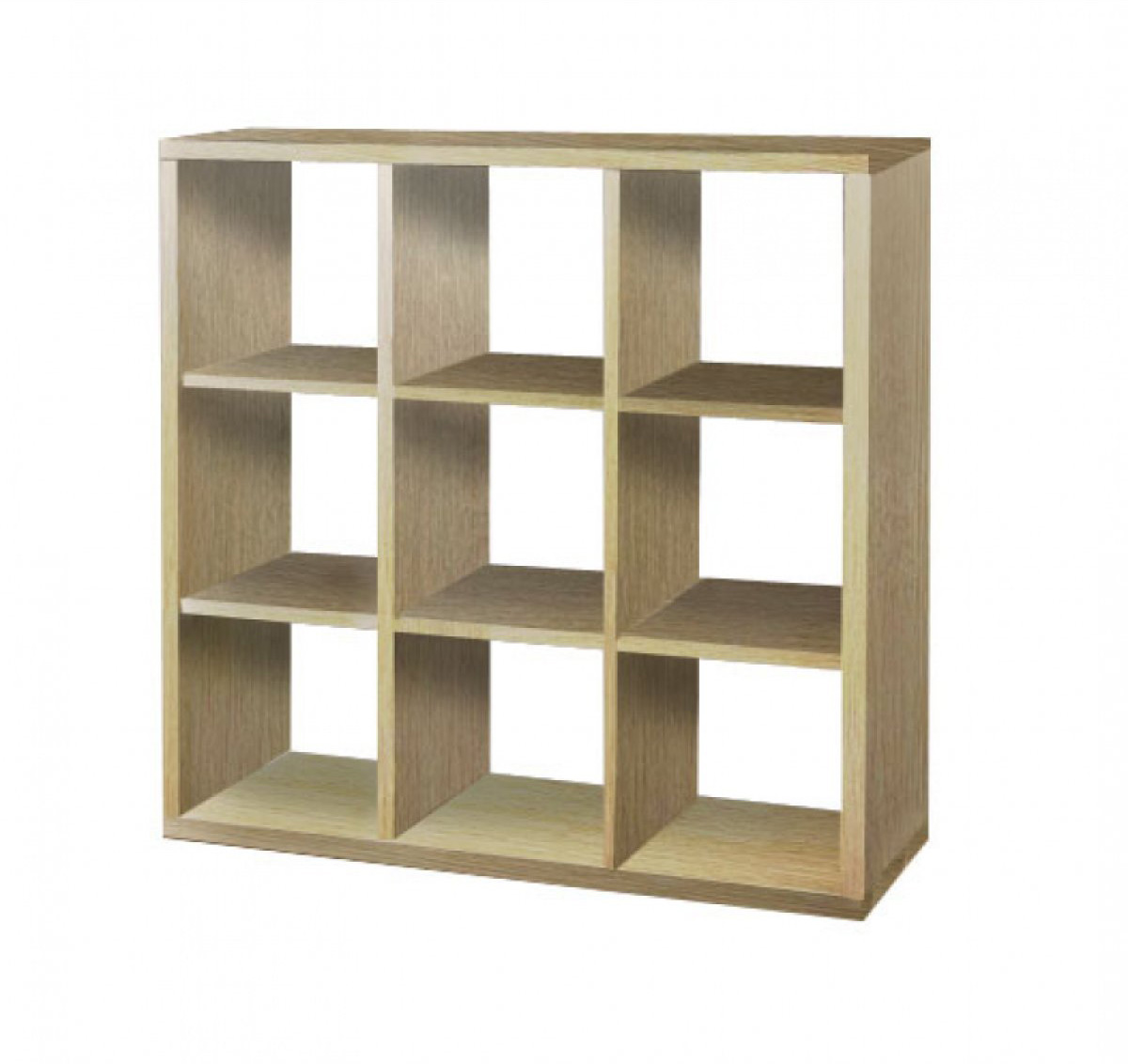 Βιβλιοθήκη με κύβους 3×3 σε δρυς χρώμα 110x35x110