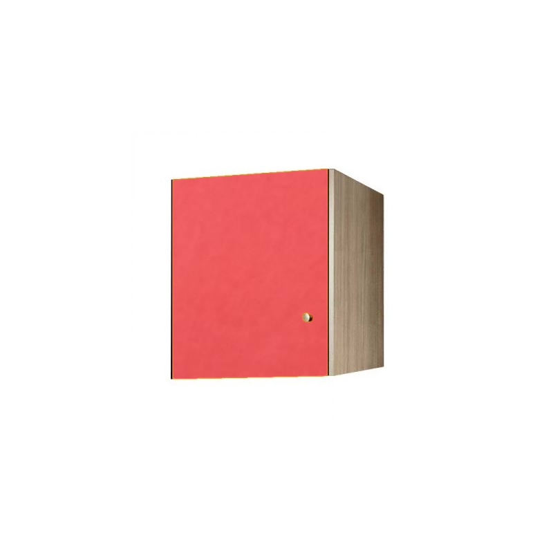 Πατάρι ντουλάπας μονόφυλλο σε χρώμα δρυς-κόκκινο 48x50x60