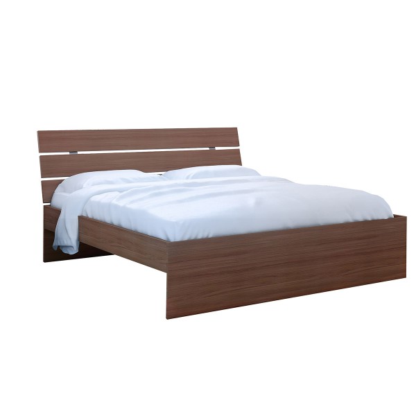 Κρεβάτι "ΝΟΤΑ" διπλό σε χρώμα καρυδί 150x200