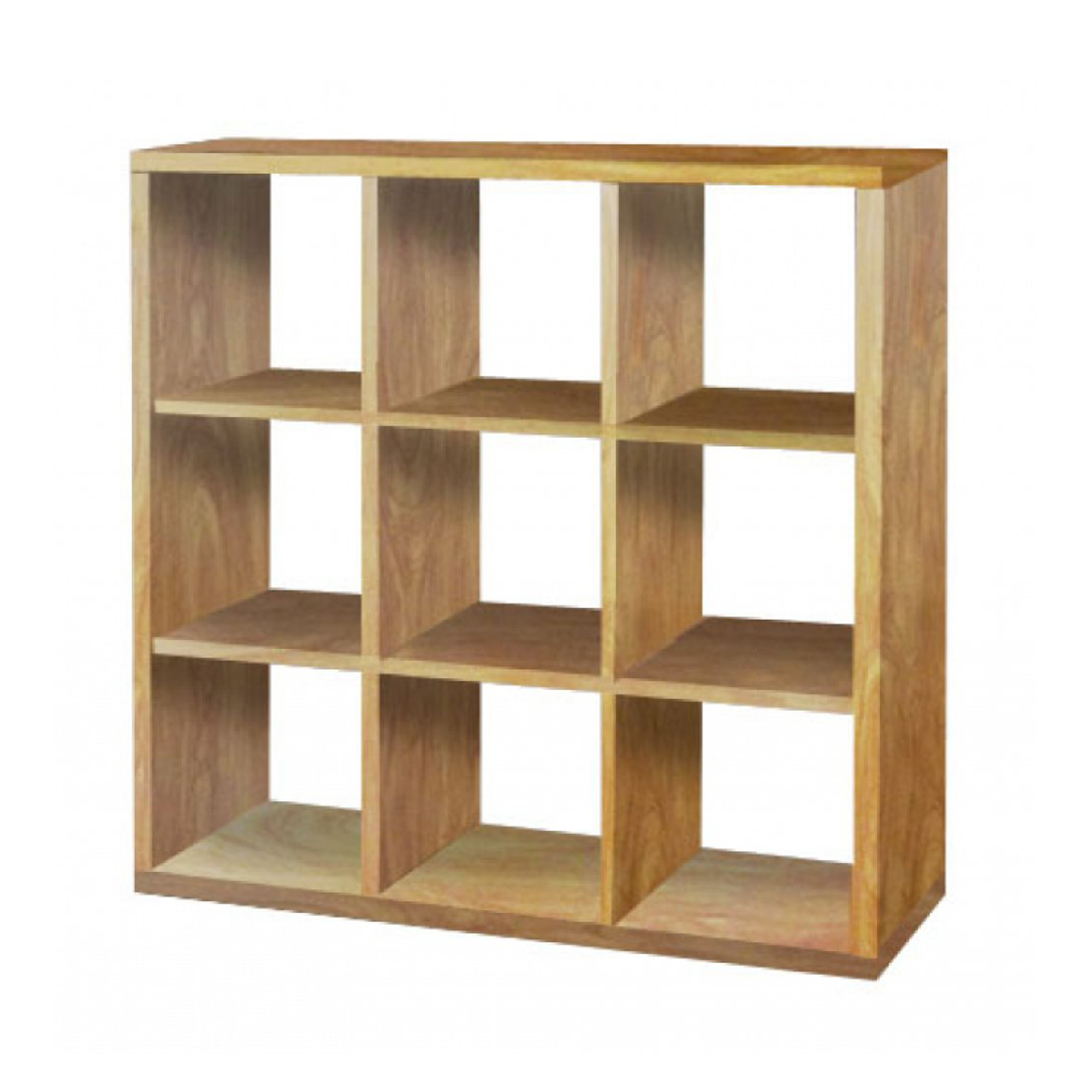 Βιβλιοθήκη με κύβους 3×3 σε ανυγκρέ χρώμα 110x35x110