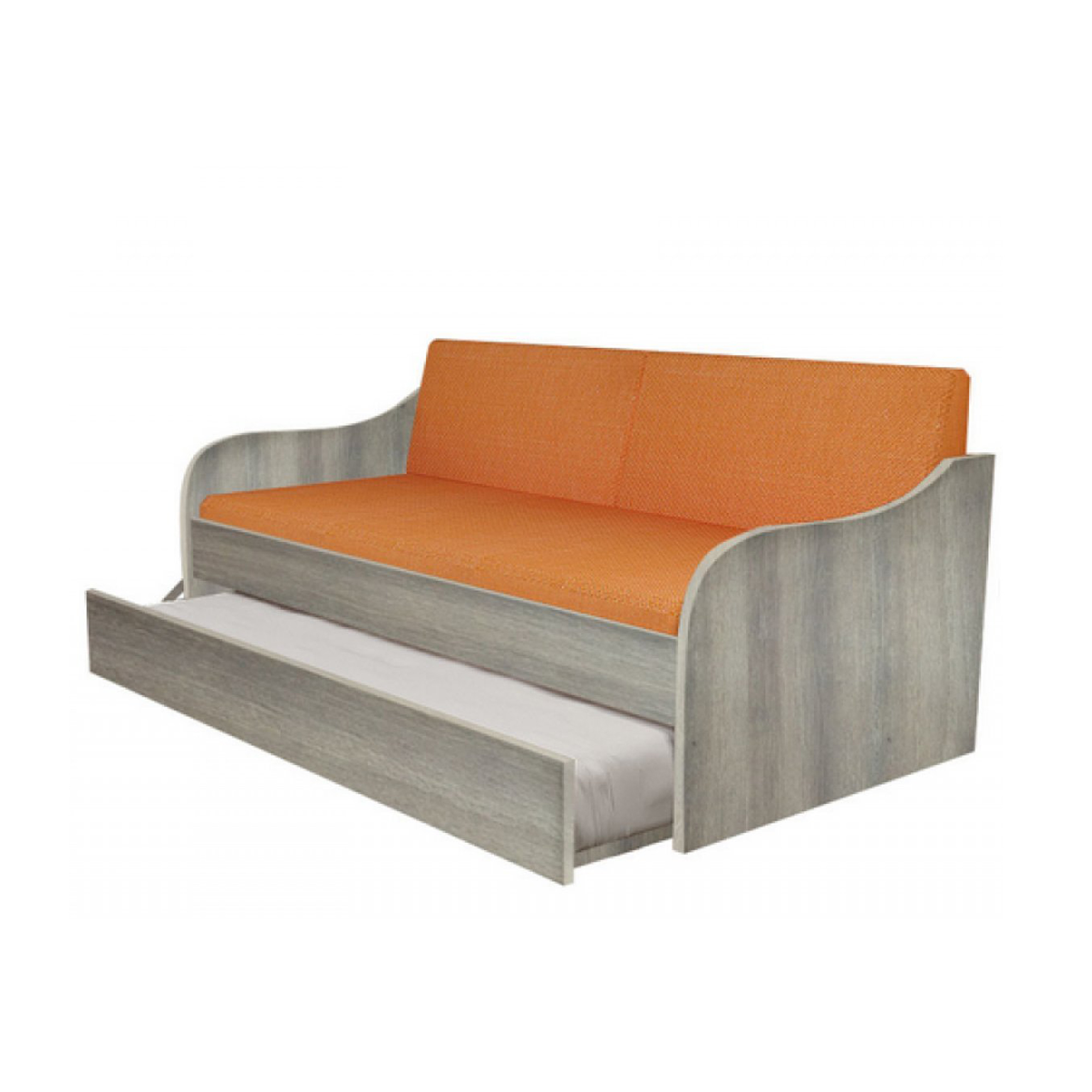 Κρεβάτι-καναπές "SILKY" με συρρόμενο κρεβάτι σε χρώμα σταχτί 80x190