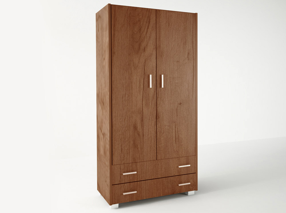 Ντουλάπα δίφυλλη σε χρώμα ανιγκρέ 105x50x180