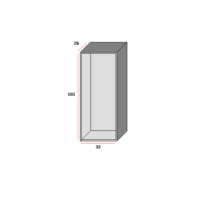 Κουτί “SMART” κάθετο σε διάφορα χρώματα 32x26x101