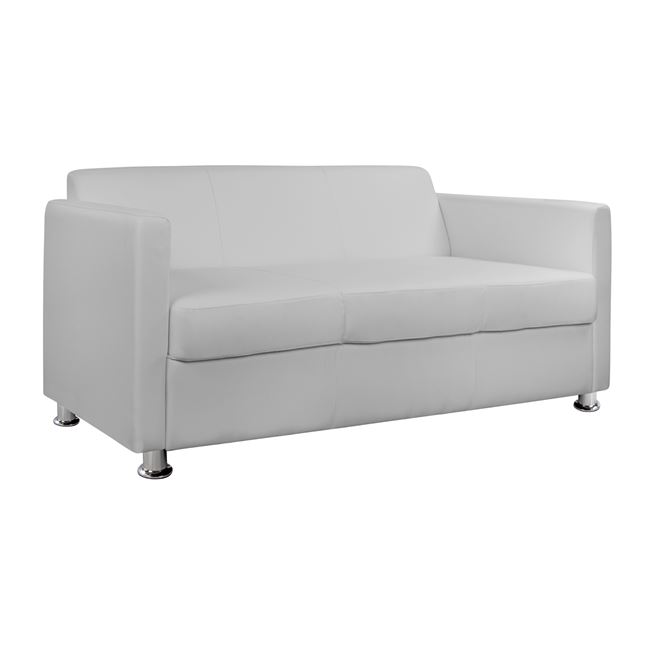 Καναπές “CUBO” τριθέσιος από pu σε λευκό χρώμα 173x71x73