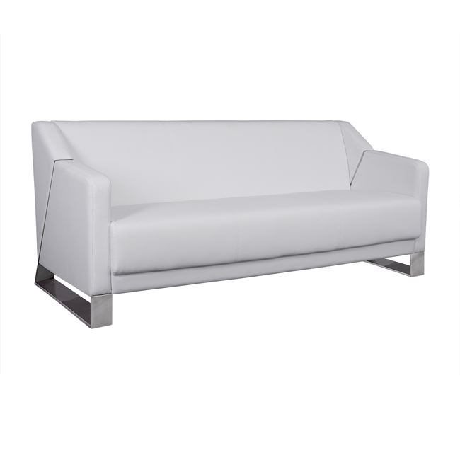 Καναπές “KIZZY” τριθέσιος από pu σε λευκό χρώμα 178x75x75