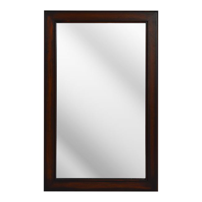 Καθρέπτης «LESLIE» ξύλινος σε χρώμα καφέ 50x80x2