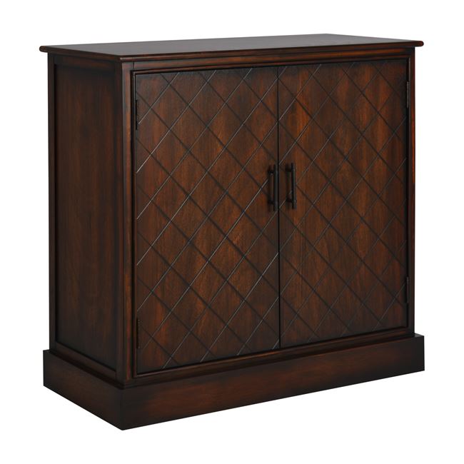 Ντουλάπι ξύλινο «LESLIE» σε χρώμα καφέ 86x35x80