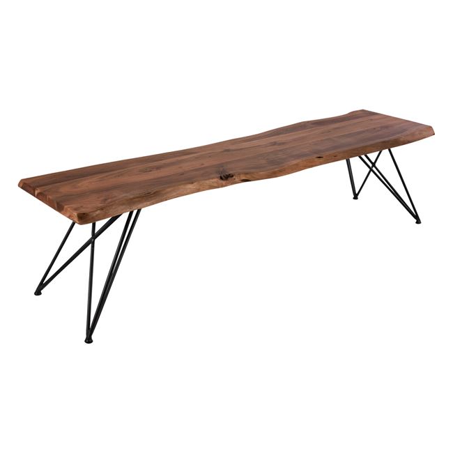 Τραπέζι «RIO» ξύλινο σε χρώμα μαύρο/φυσικό 178x42x45