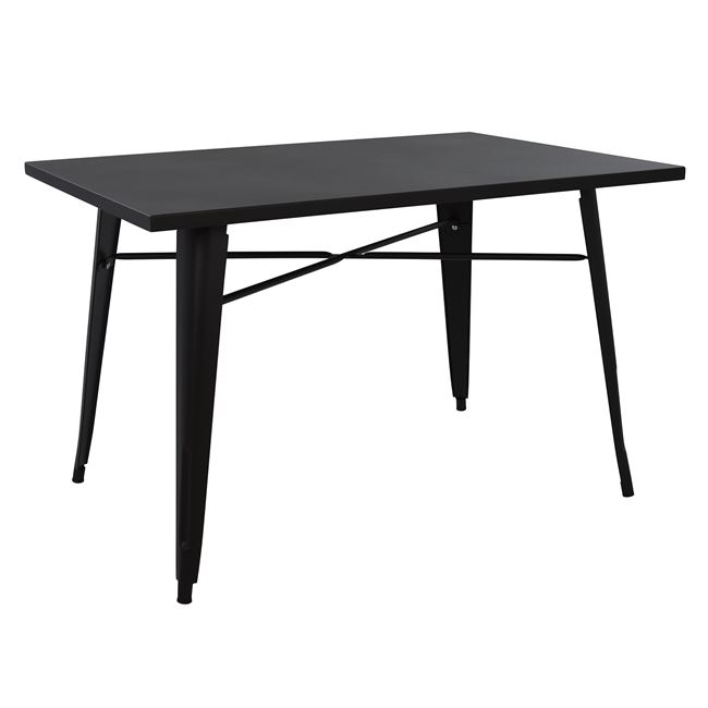 Τραπέζι μεταλλικό σε χρώμα μαύρο 120x80x76