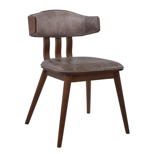 Καρέκλα “NUEVO” pu σε χρώμα γκρι/καφέ 50x55x75,5